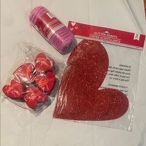 Sparkling Red Heart Party Decoration Set